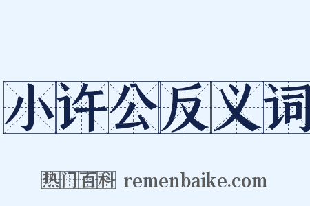 小许公反义词是什么意思的图片